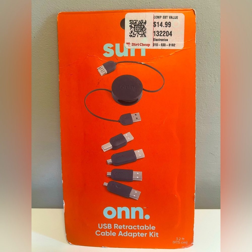 surf onn. Retractable USB Cable Adapter Set